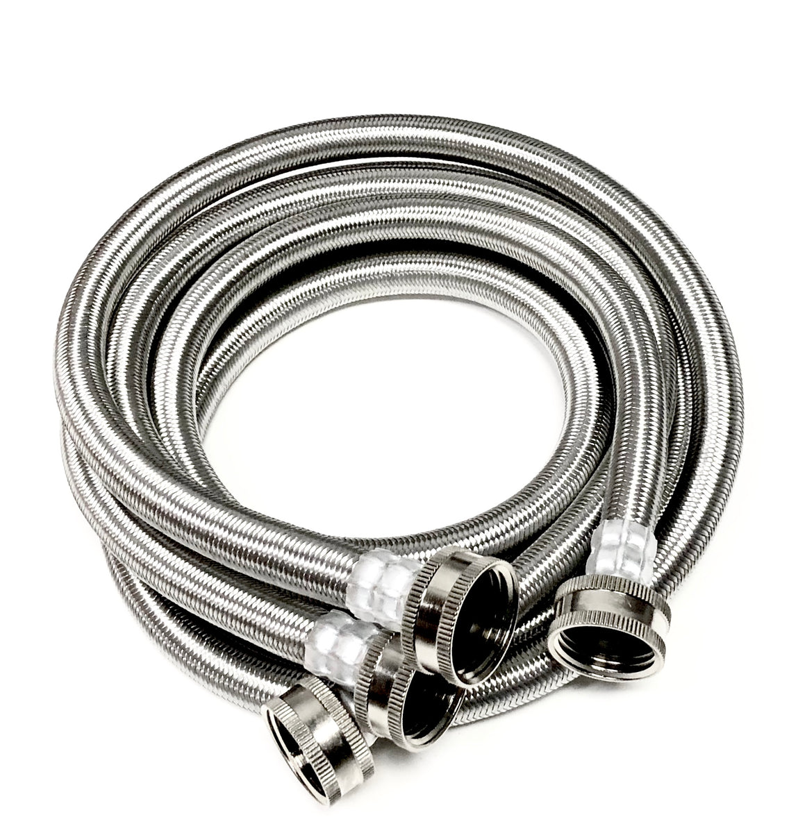 Shark Industrial RNAB083Y6FJD6 shark industrial 25 ft stainless steel  braided ice maker hose with 1/4 comp by 1/4 comp connection