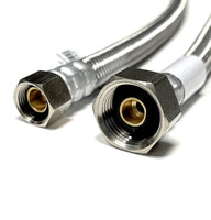 12 In Faucet Water Supply Connector Line Braided Stainless Steel, Faucet Supply Line - 3/8 Female Compression Thread x 1/2 Female Iron Pipe Thread