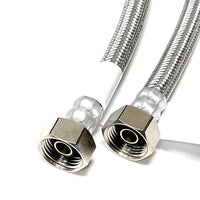 36 Inch Faucet Water Supply Connector Line Braided Stainless Steel, Faucet Supply Line - 1/2" Female Iron Pipe (FIP) Thread for both ends