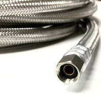 Shark Industrial 15 FT Stainless Steel Braided Ice Maker Hose with 1/4" Comp by 1/4" Comp Connection