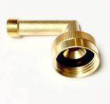 Shark Industrial Premium No-lead brass dishwasher swivel connector elbow fitting 3/8" comp x 3/4" FHT